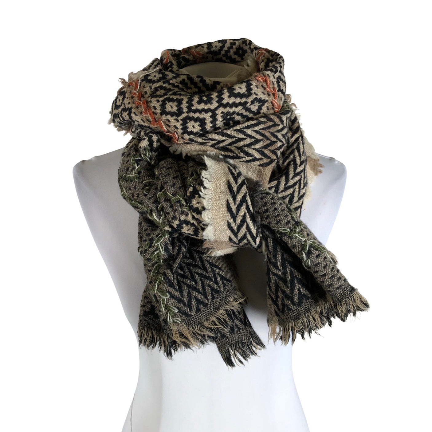 Unisex Massimo Dutti - Scarf, size Maxi - Beige (1)