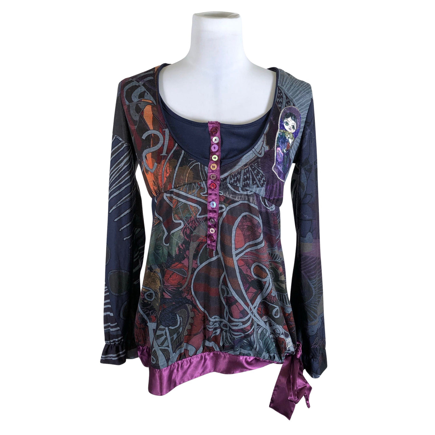 Unisex Desigual - Tricot tunic, size 40 - Violet (1)