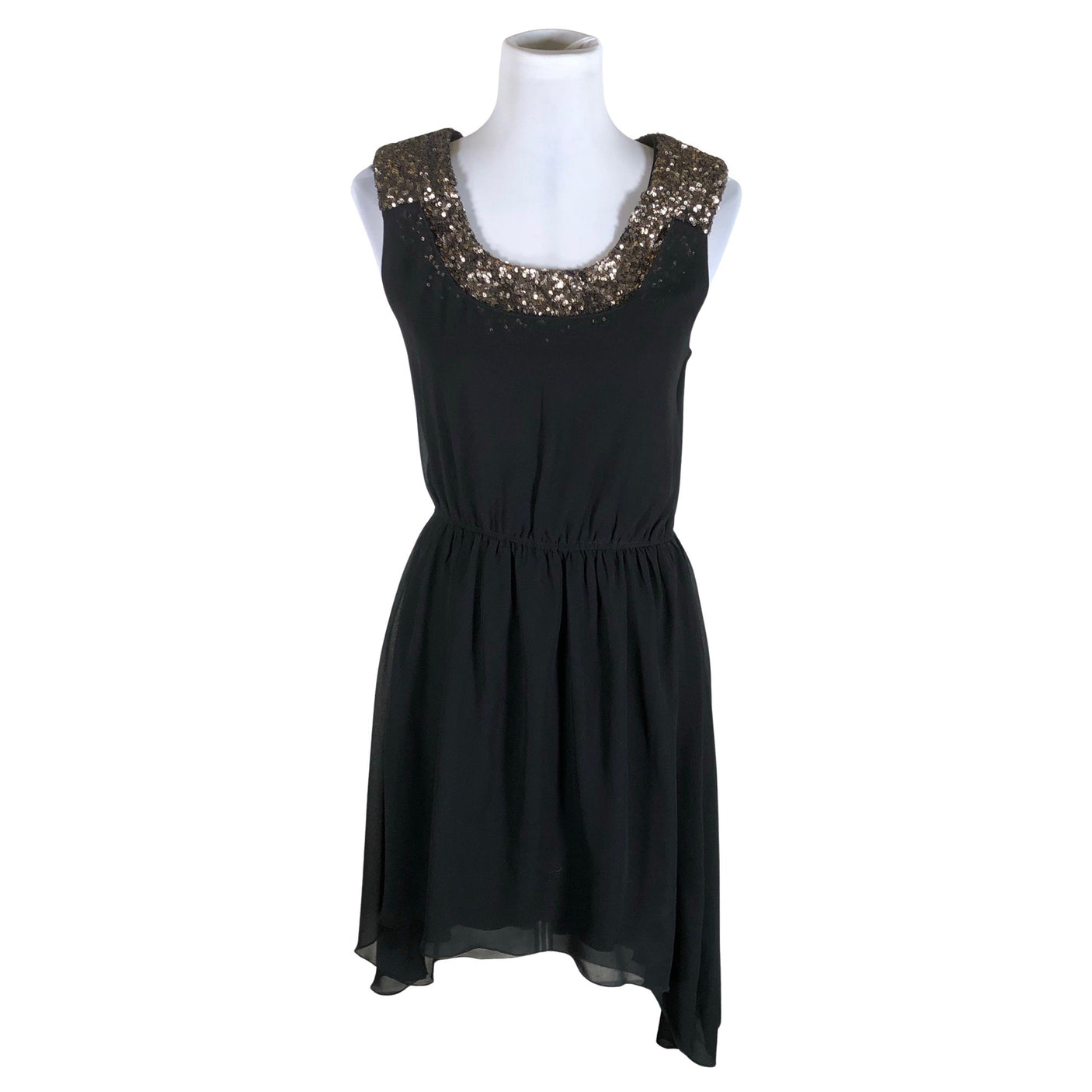 Unisex Ichi - Schiffon dress, size 40 - Black (1)