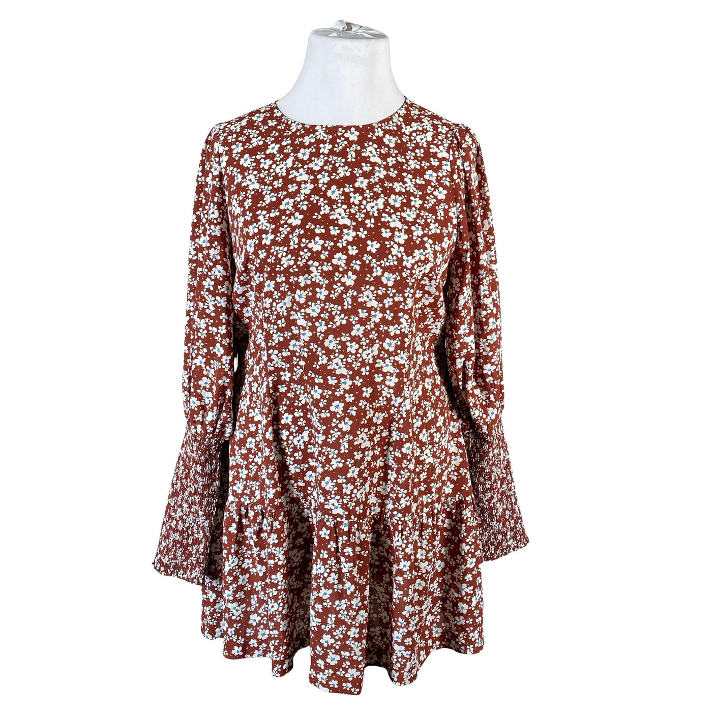 Unisex Louche - Schiffon dress, size 42 - Brown (1)