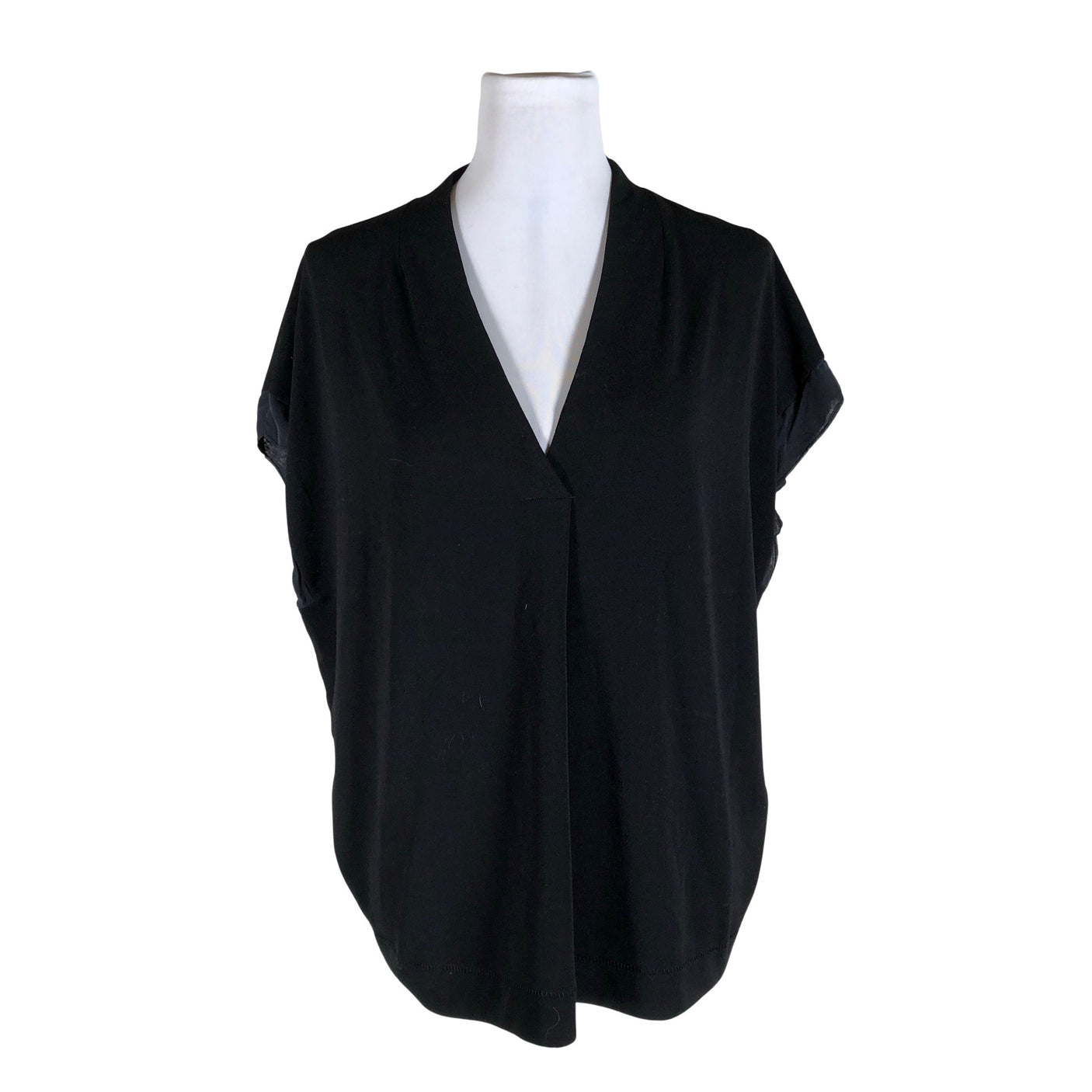 Unisex by Malene Birger - Short-sleeved blouse, size 34 - Black (1)