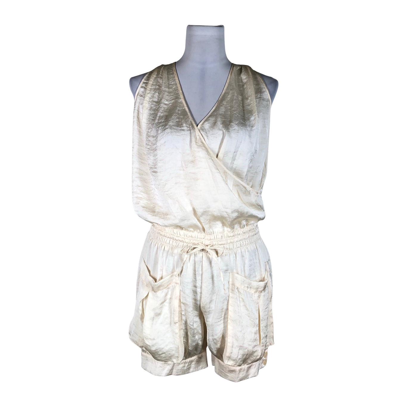 Unisex Sisley - Short overalls, size 38 - Natural white (1)