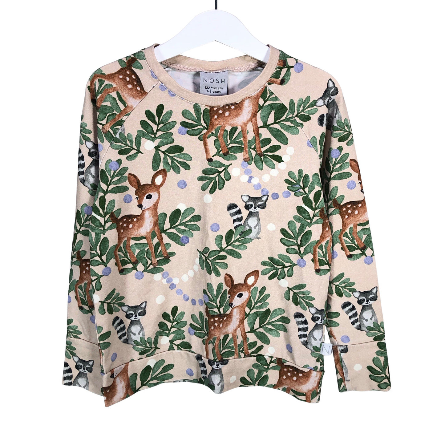 Unisex NOSH - Tricot shirt, size 122 - 128 - Beige (1)