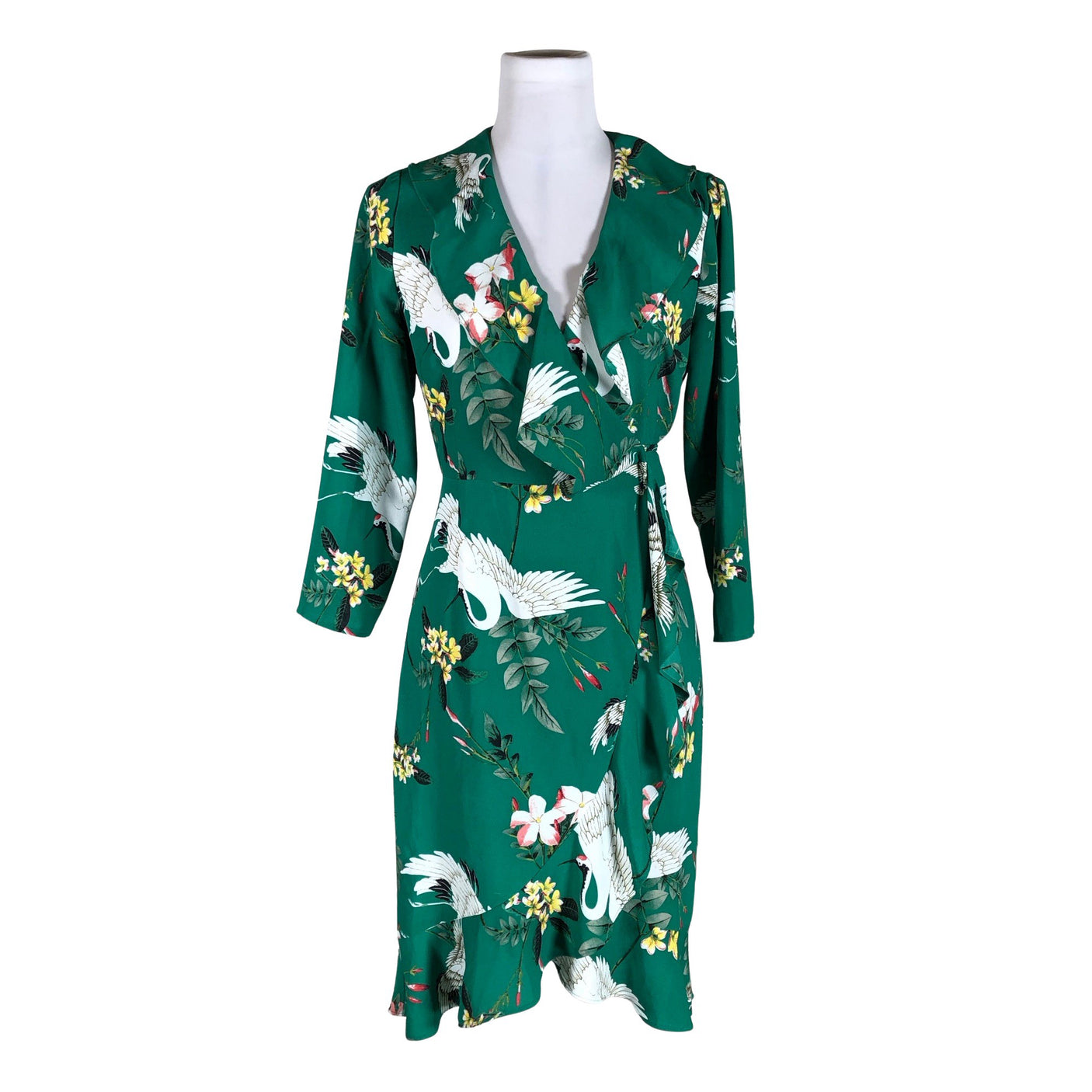 Unisex Y.A.S - Schiffon dress, size 36 - Green (1)