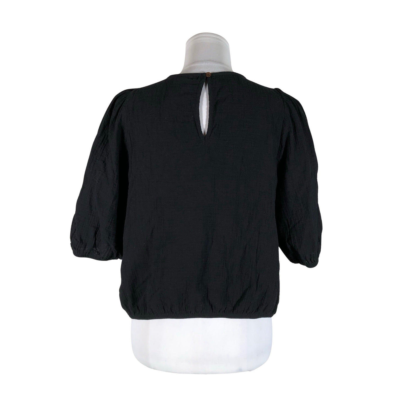 Unisex Kaiko - Short-sleeved blouse, size 38 - Black (2)