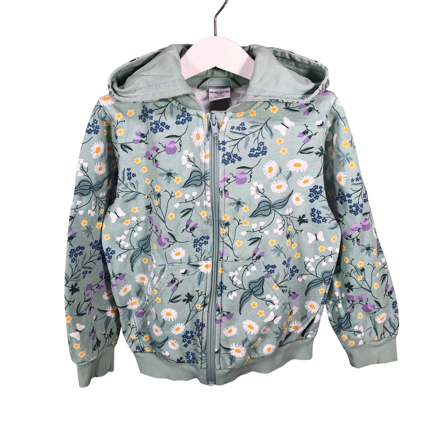 Unisex Polarn O. Pyret - Hoodie, size 104 - 110 - Green (1)