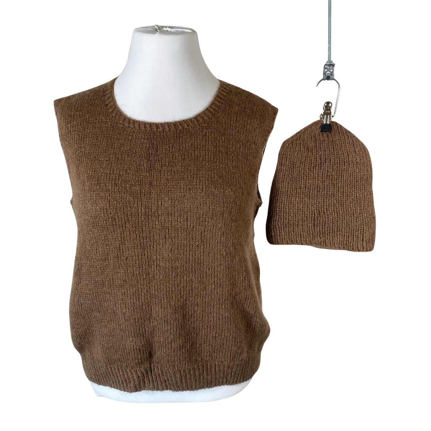 Unisex Handmade - Knit vest, size 42 - Brown (1)