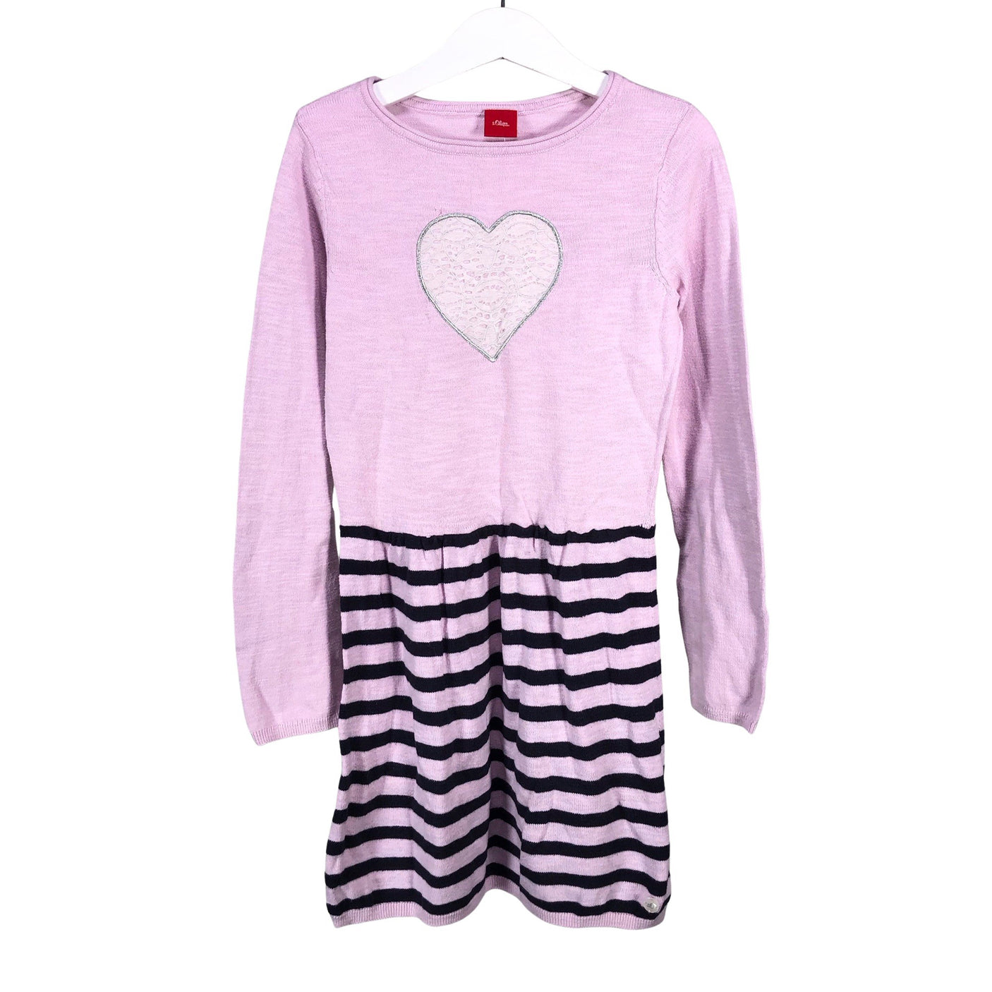 Unisex s.Oliver - Knit dress, size 122 - 128 - Light pink (1)