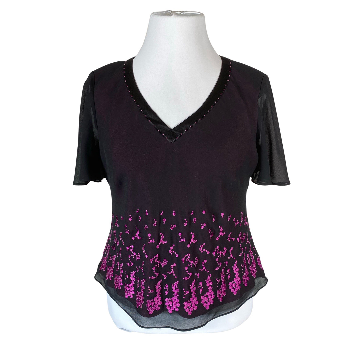 Unisex Jacques vert - Short-sleeved blouse, size 42 - Wine red (1)