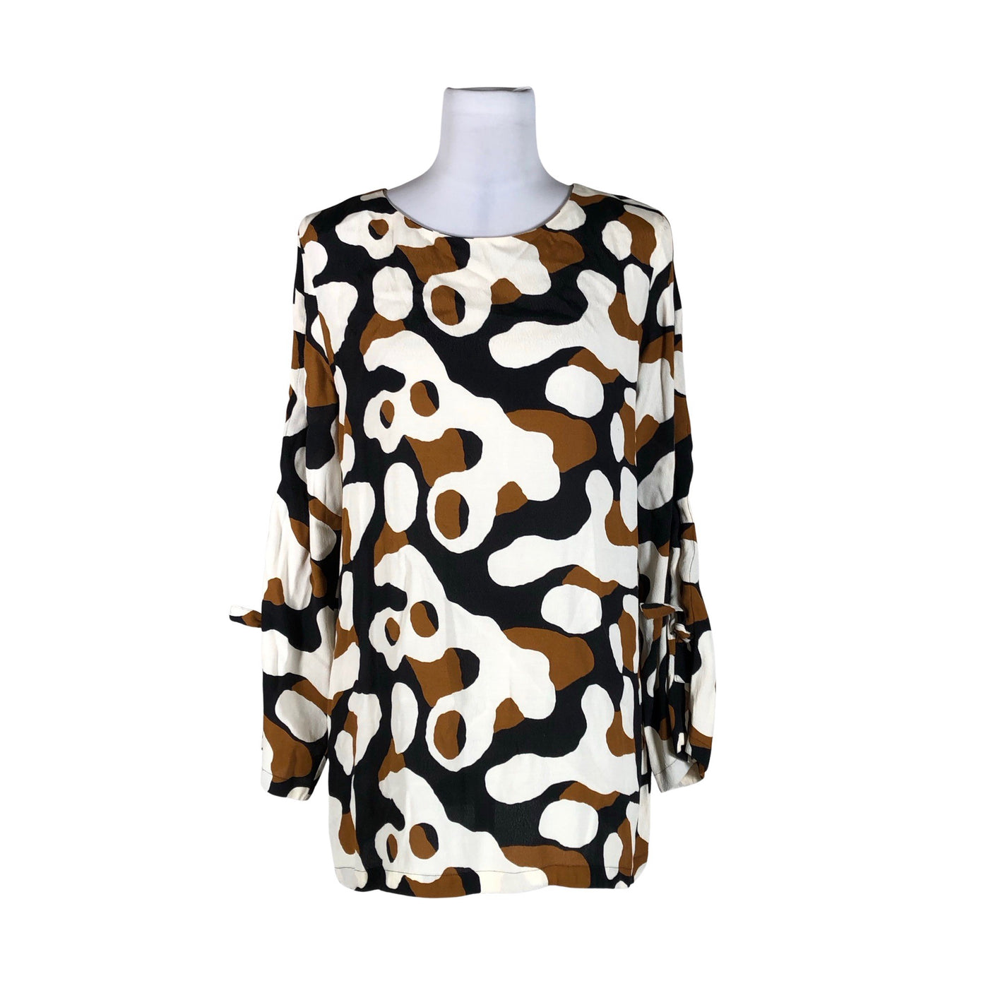 Unisex Marimekko - Schiffon tunic, size 38 - Brown (1)