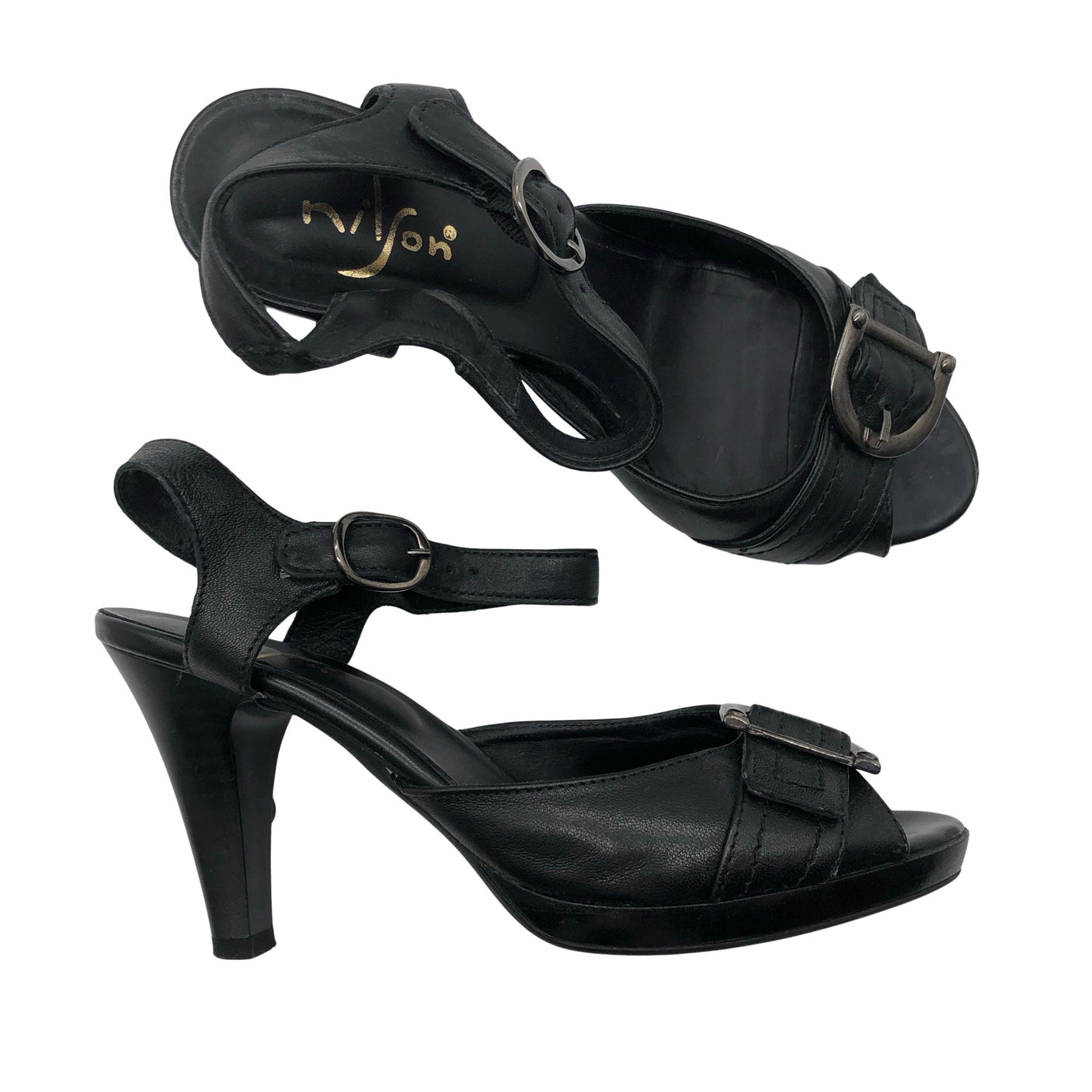 Unisex Nilson - Heeled sandals, size 36 - Black (1)