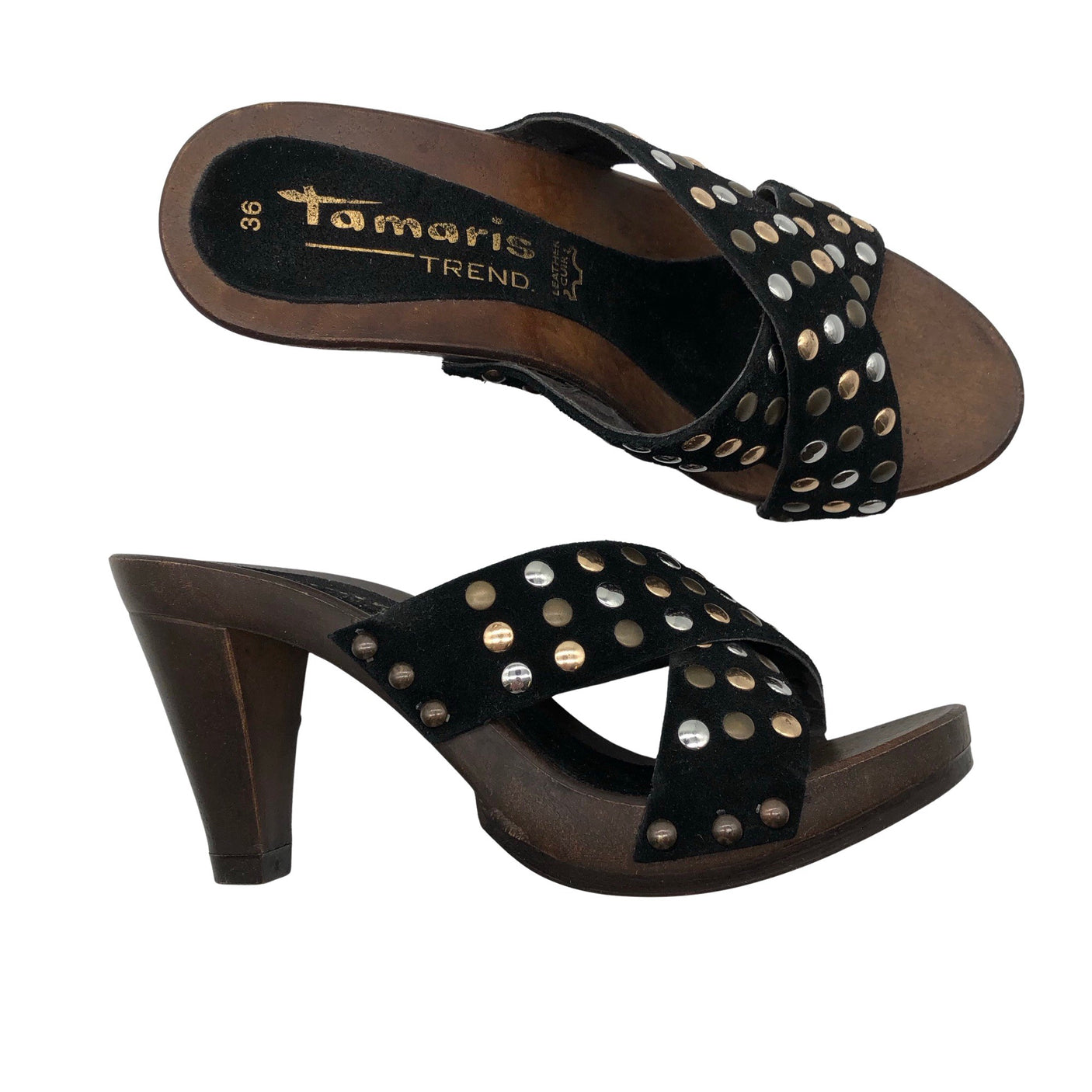 Unisex Tamaris - Heeled sandals, size 36 - Black (1)