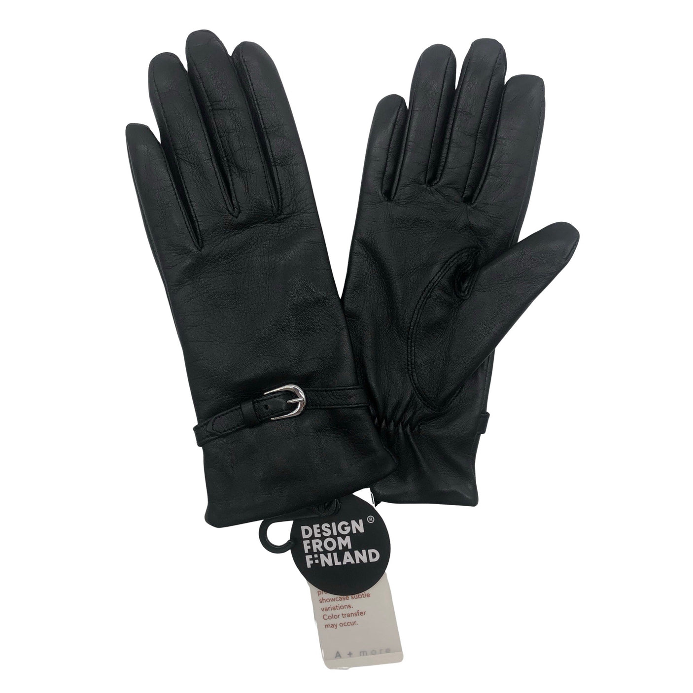 Unisex A+more - Leather gloves, size No size - Black (1)