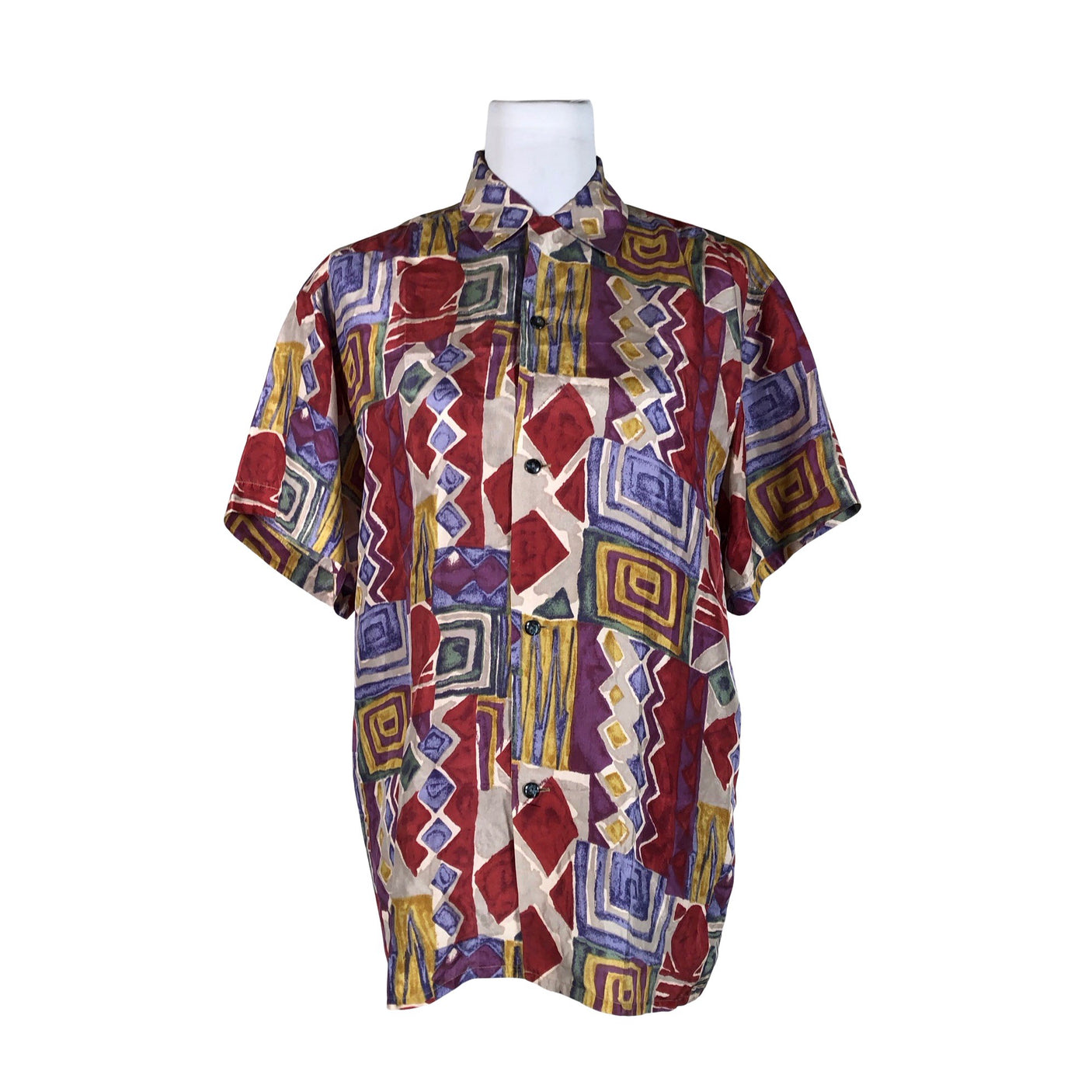 Unisex Stockmann Silk - Short-sleeved blouse, size 36 - Beige (1)