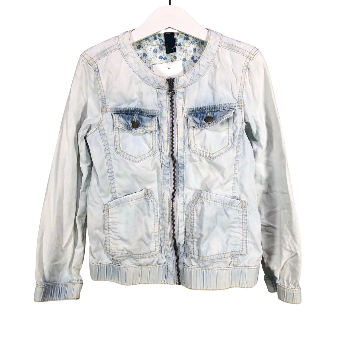 Unisex Benetton - Denim jacket, size 116 - 122 - Light blue (1)