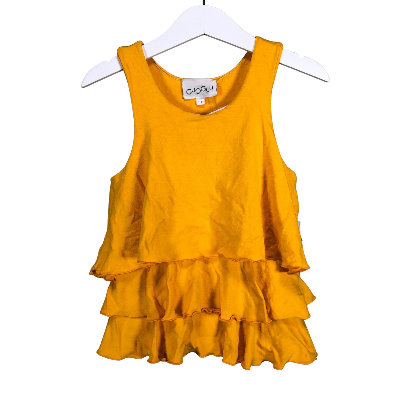 Unisex Gugguu - Tricot tank top, size 110 - 116 - Yellow (1)