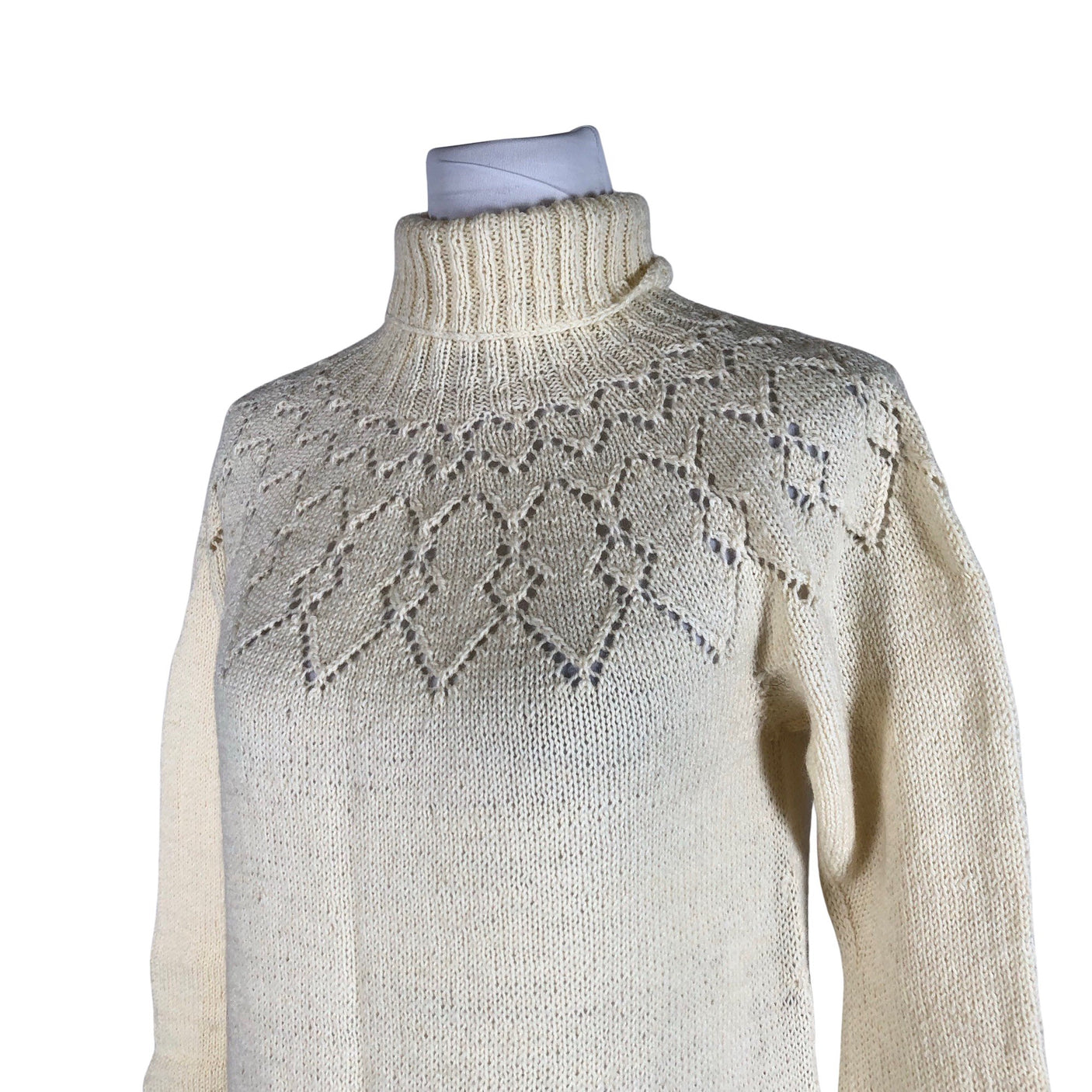 Unisex Handmade - Knit dress, size 36 - Natural white (3)