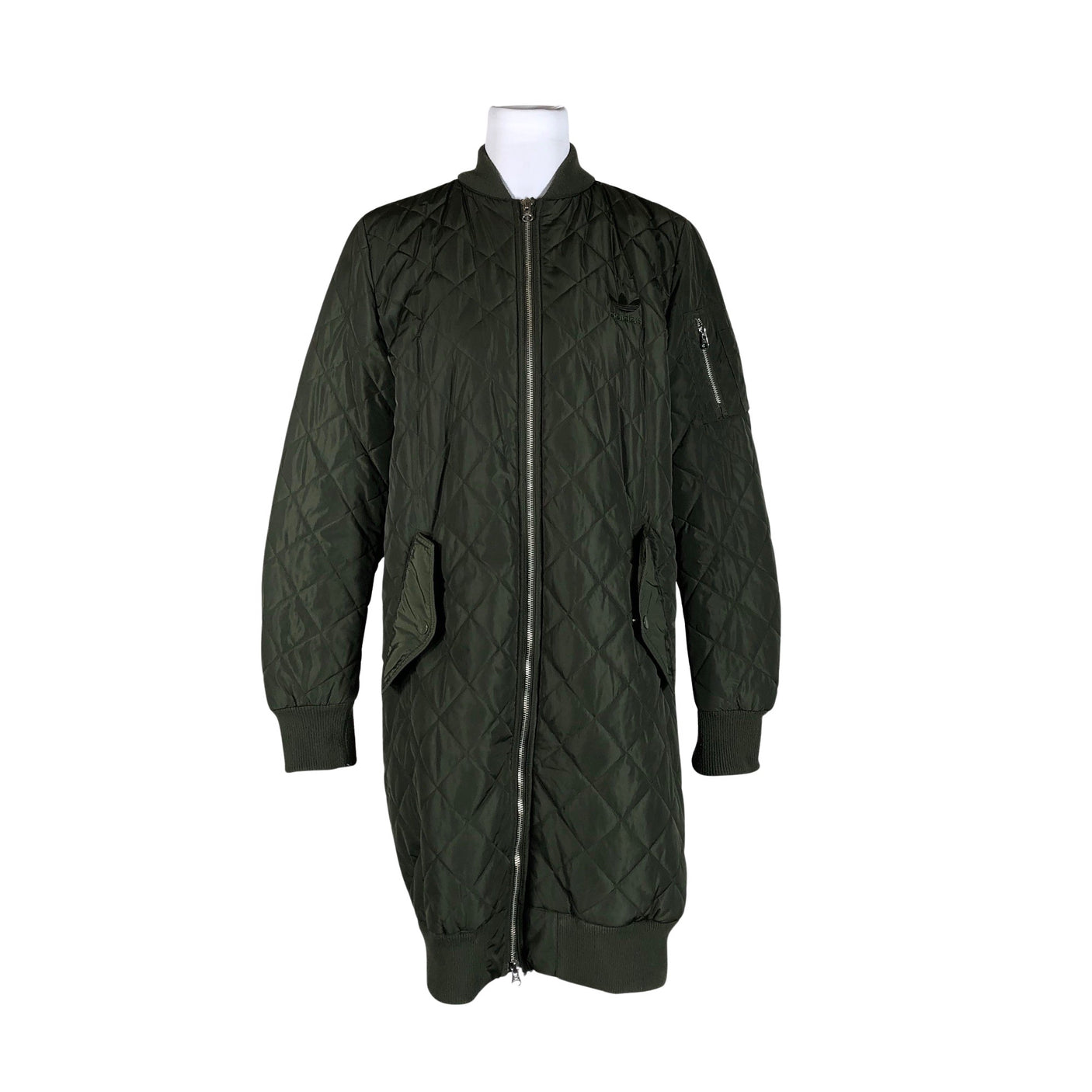 Unisex Adidas - Quilted jacket, size 38 - Green (1)