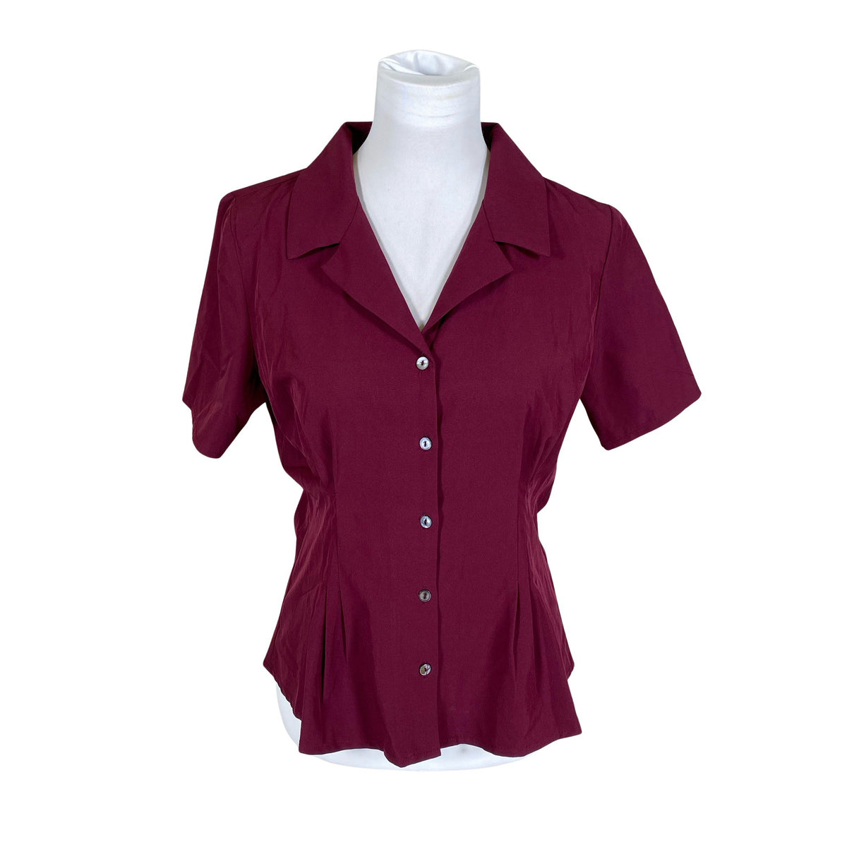Unisex Banned Retro - Short-sleeved blouse, size 40 - Wine red (1)