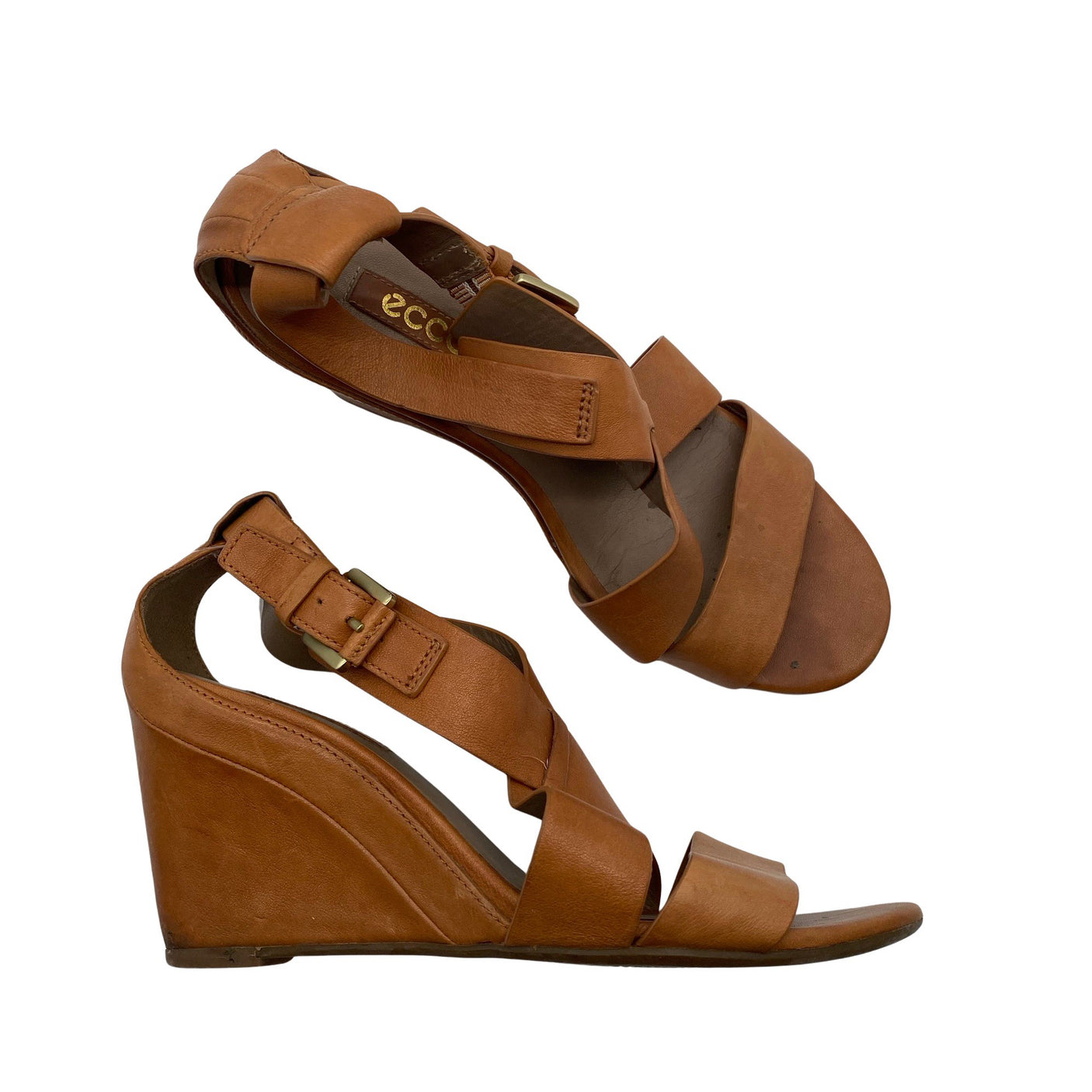 Unisex Ecco - Wedge sandals, size 38 - Brown (1)
