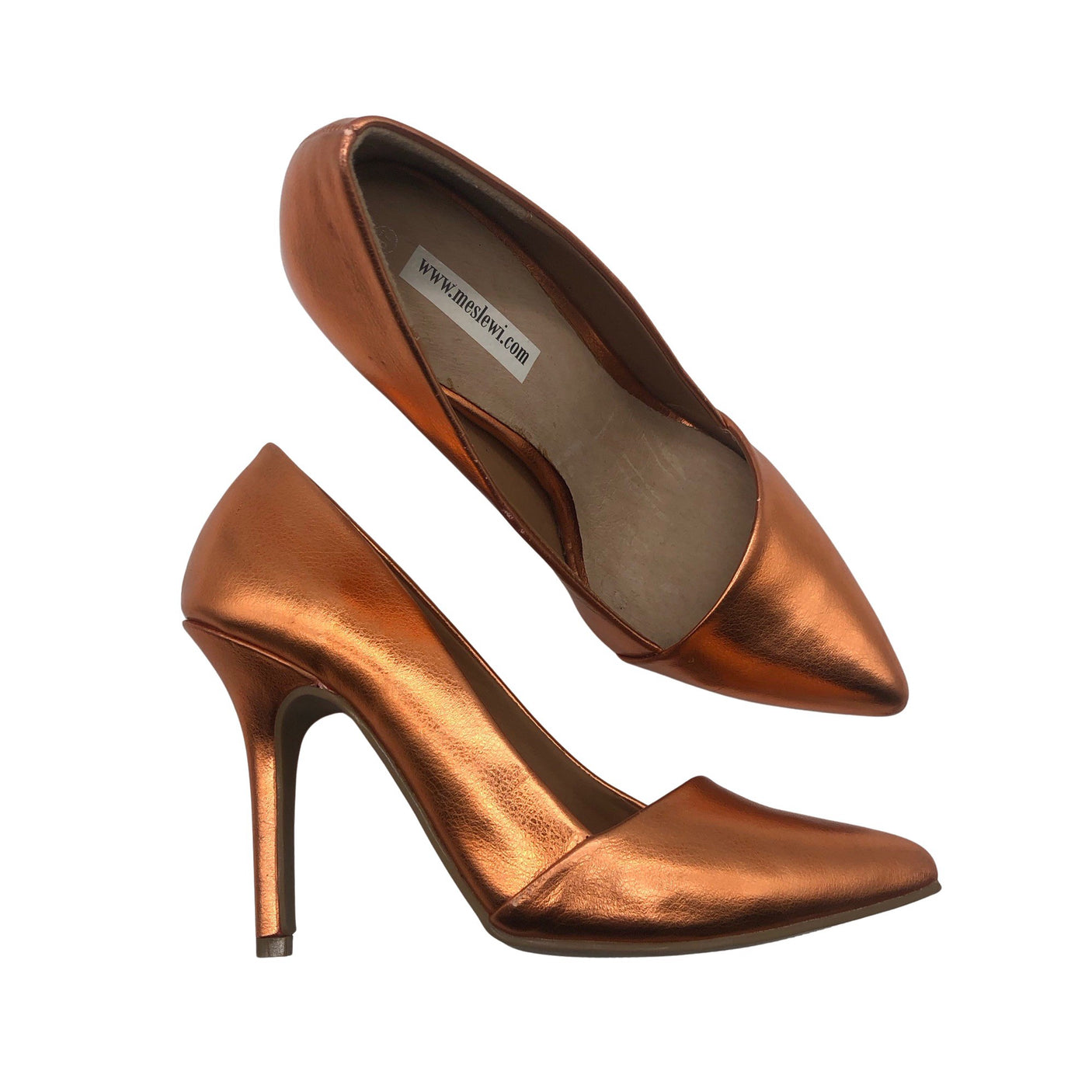 Unisex Meslewi - Evening high heels, size 37 - Brown (1)