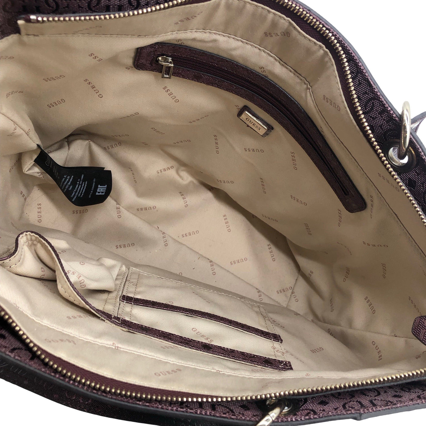 Unisex Guess - Handbag, size Maxi - Wine red (2)