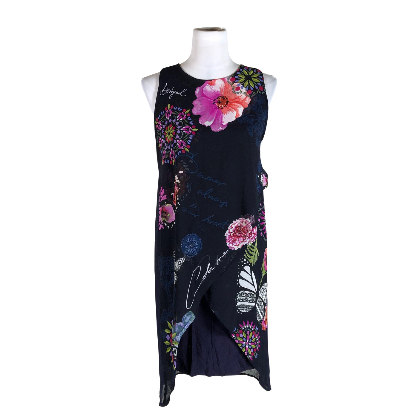 Unisex Desigual - Schiffon dress, size 36 - Gray (1)