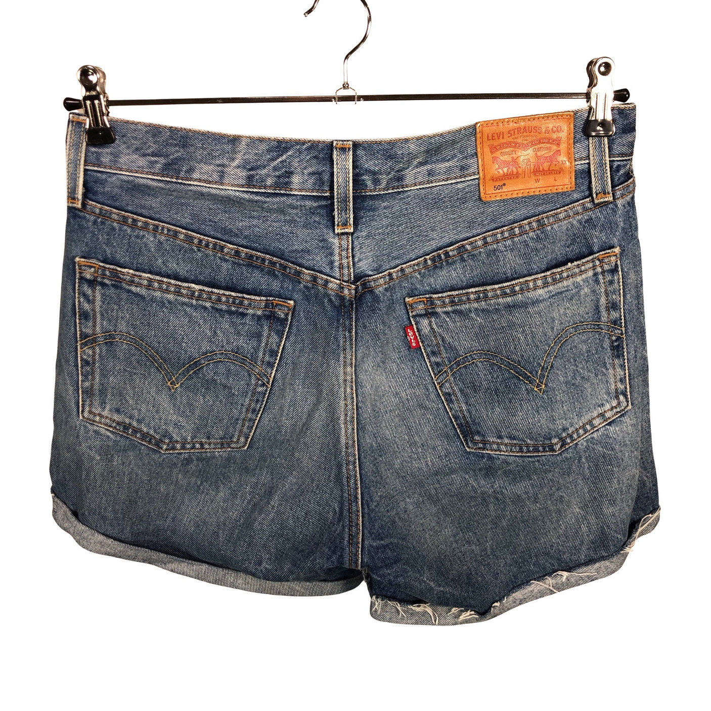 Unisex Levi's - Denim shorts, size W28 - Blue (2)