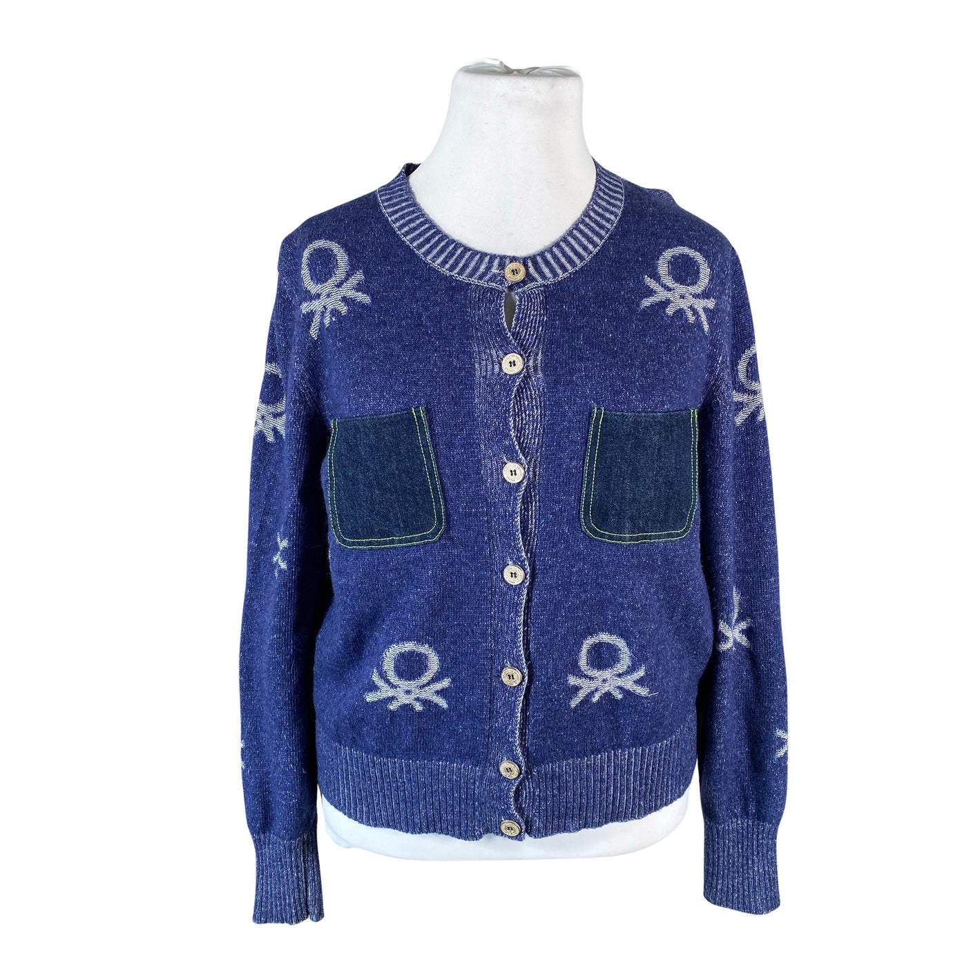 Unisex Benetton - Cardigan, size 42 - Blue (1)