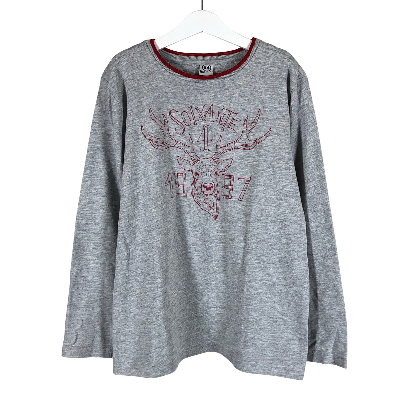 Unisex 64 - Tricot shirt, size 146 - 152 - Gray (1)