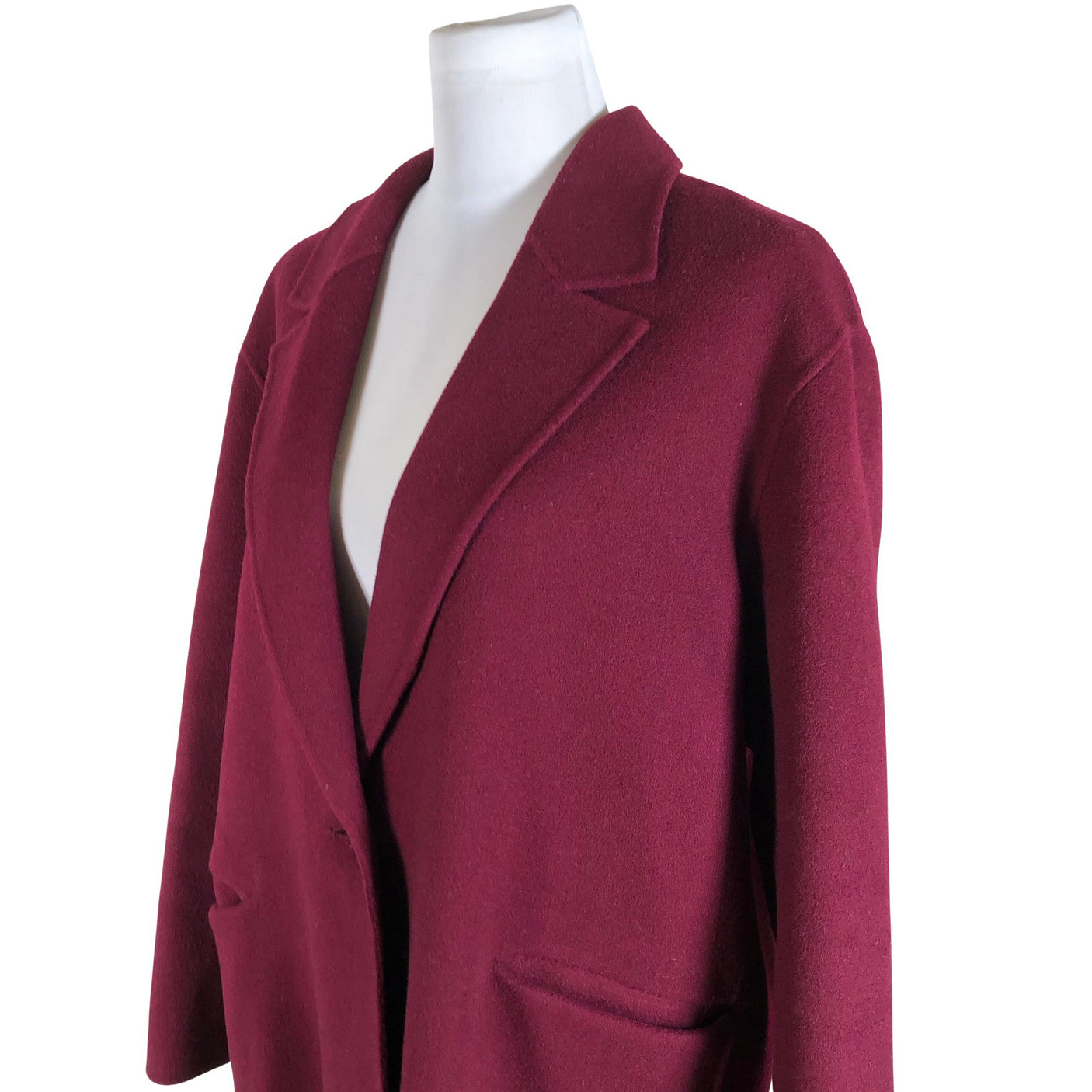 Unisex Massimo Dutti - Wool coat, size 40 - Violet (3)