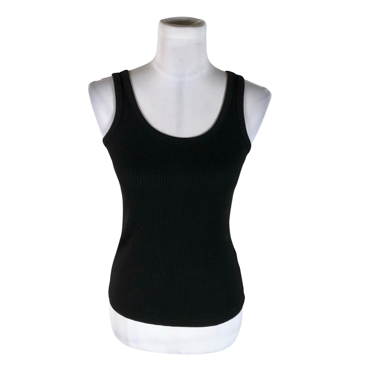 Unisex Lindex - Tricot tank top, size 34 - Black (1)