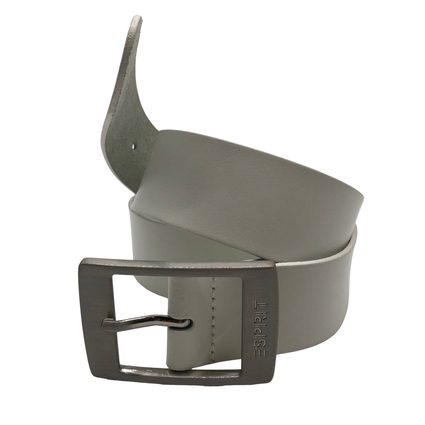 Unisex Esprit - Leather belt, size No size - White (1)