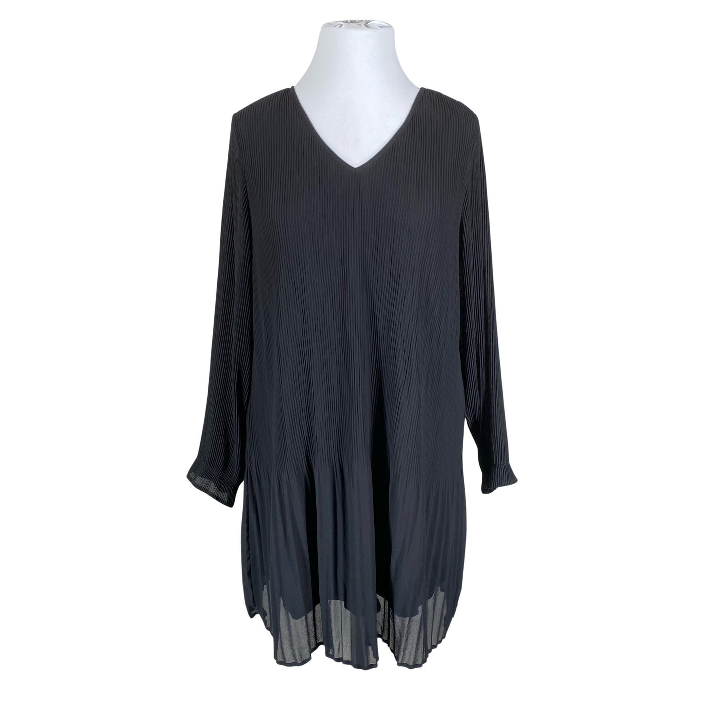 Unisex Zizzi - Schiffon dress, size 46 - Black (1)