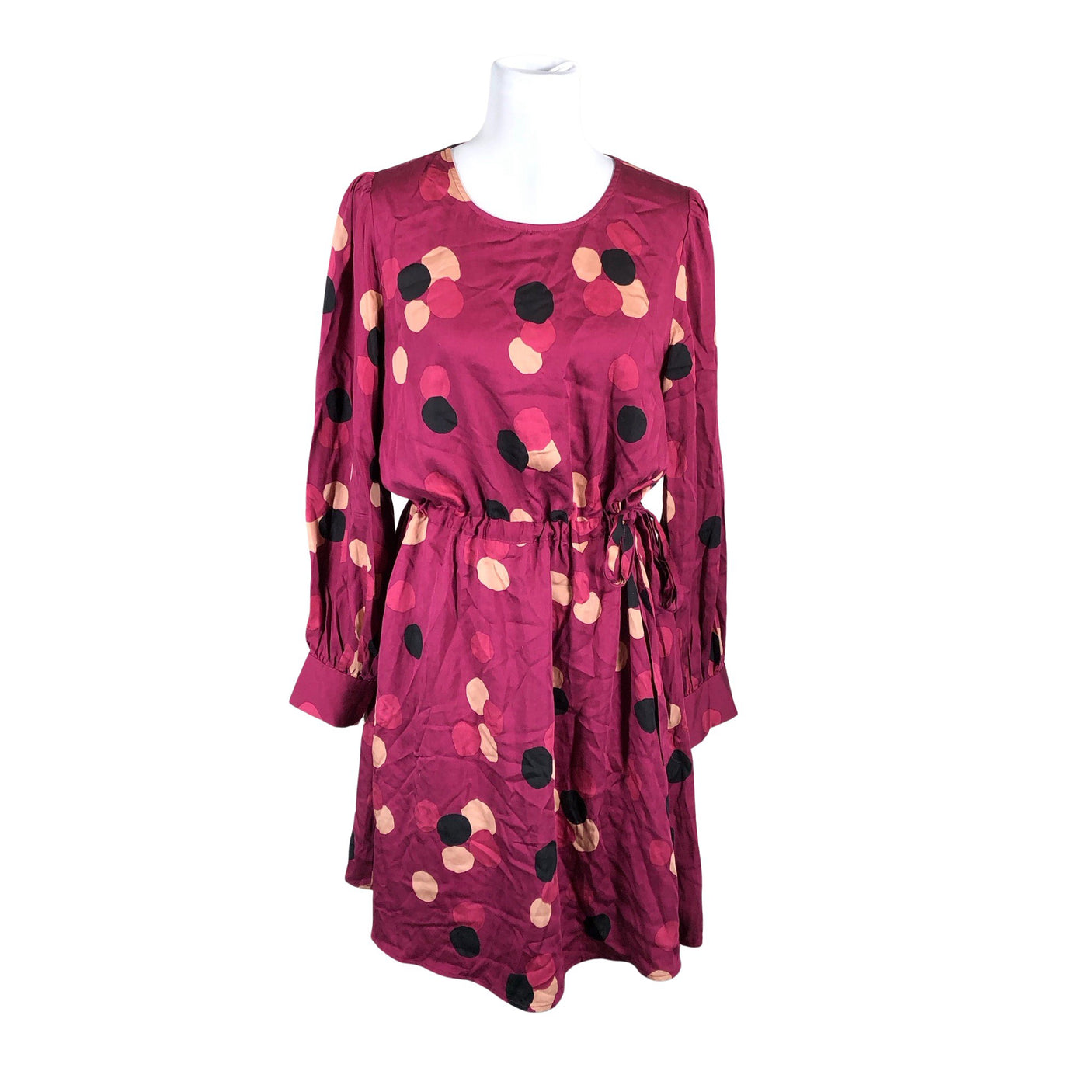 Unisex Selected - Schiffon dress, size 40 - Wine red (1)