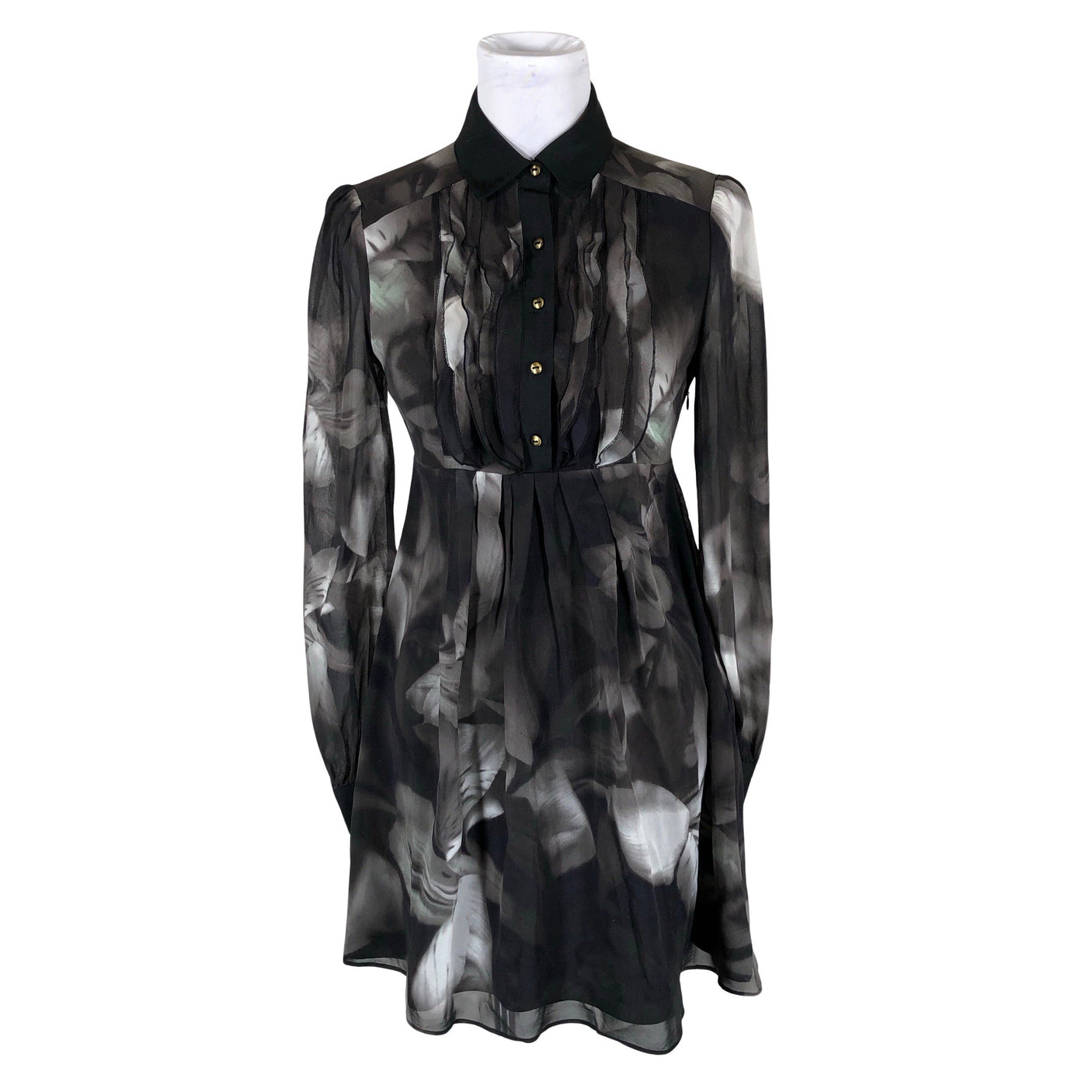 Unisex Ted Baker - Schiffon dress, size 36 - Gray (1)