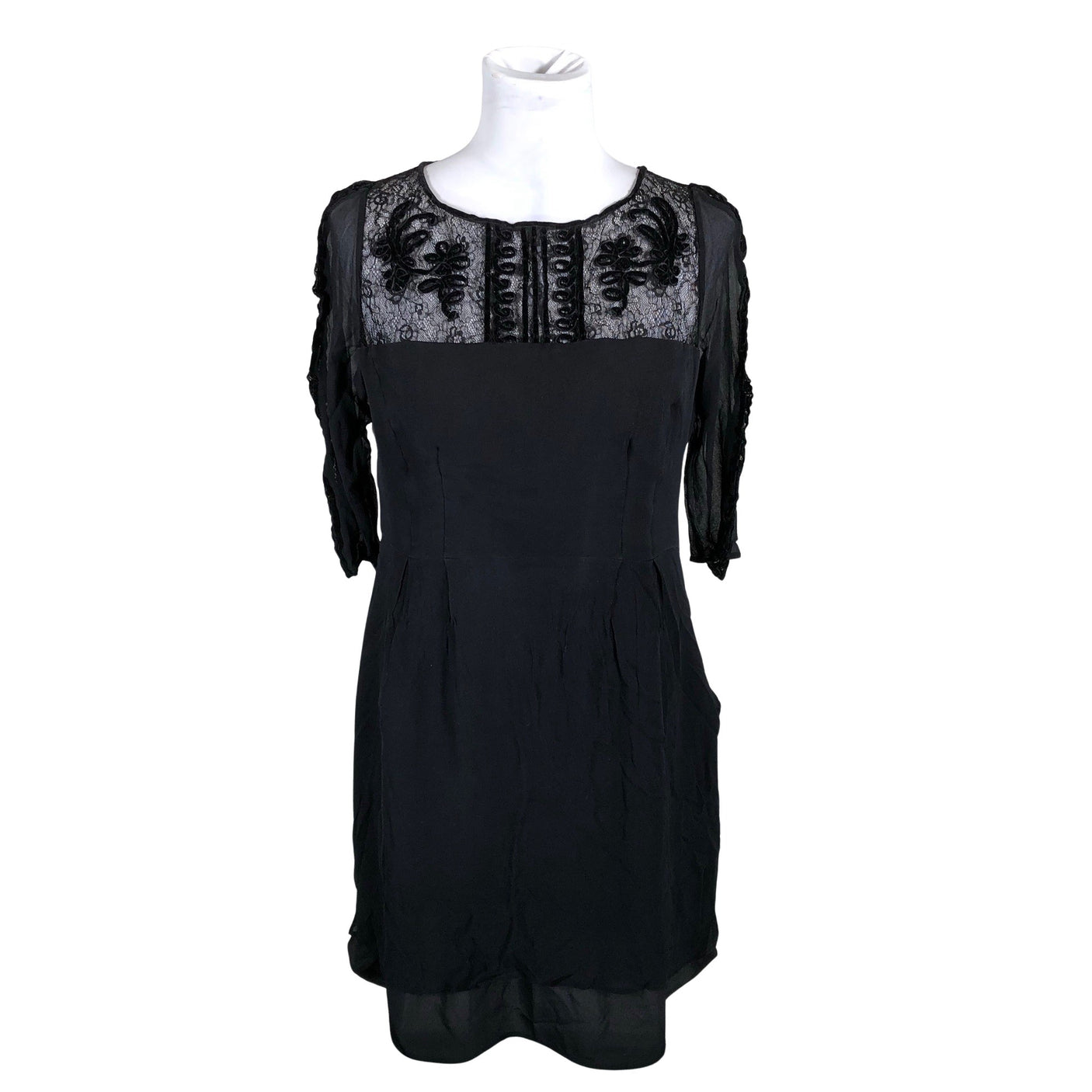 Unisex Somerset by Alice Temperley - Schiffon dress, size 40 - Black (1)