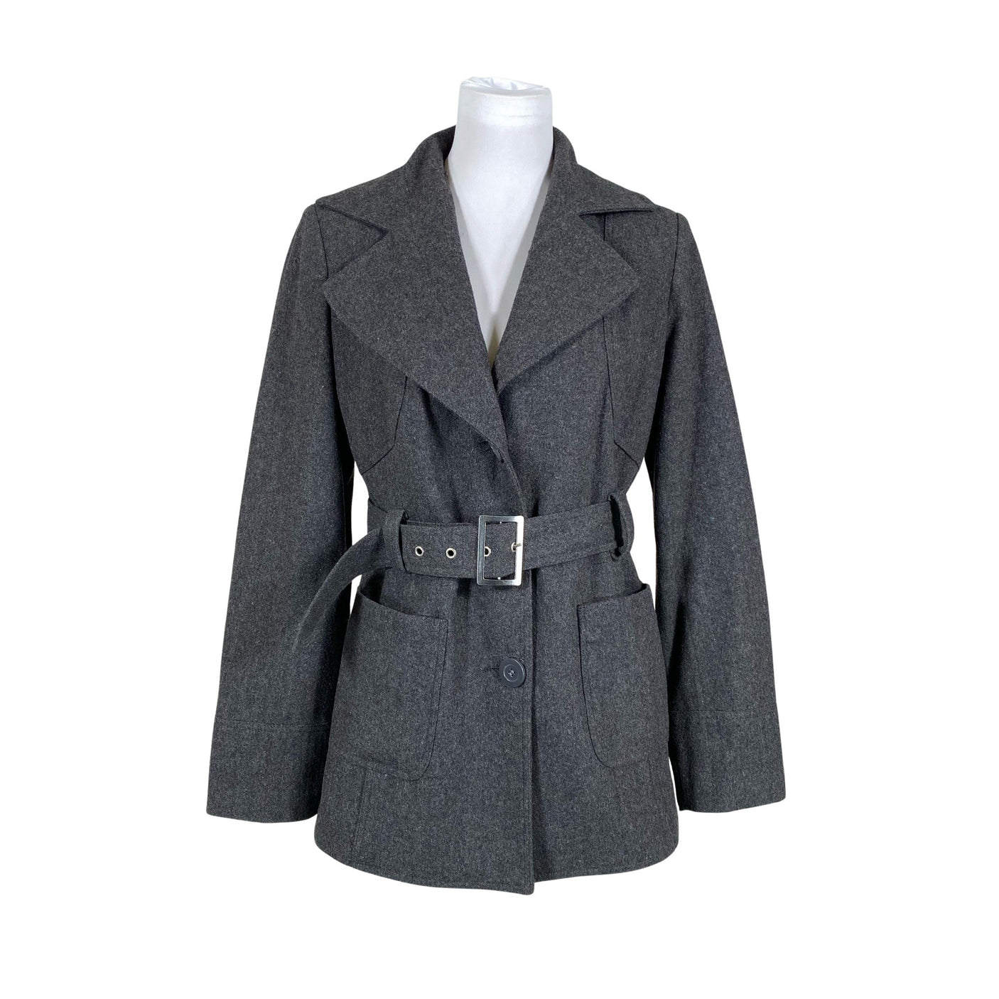 Unisex b.Young - Wool coat, size 38 - Gray (1)