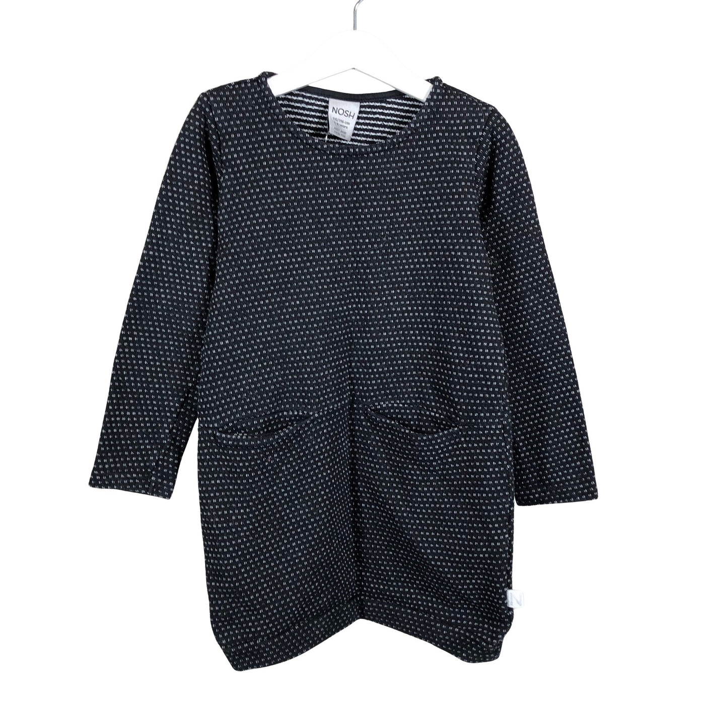Unisex NOSH - Sweatshirt dress, size 110 - 116 - Black (1)