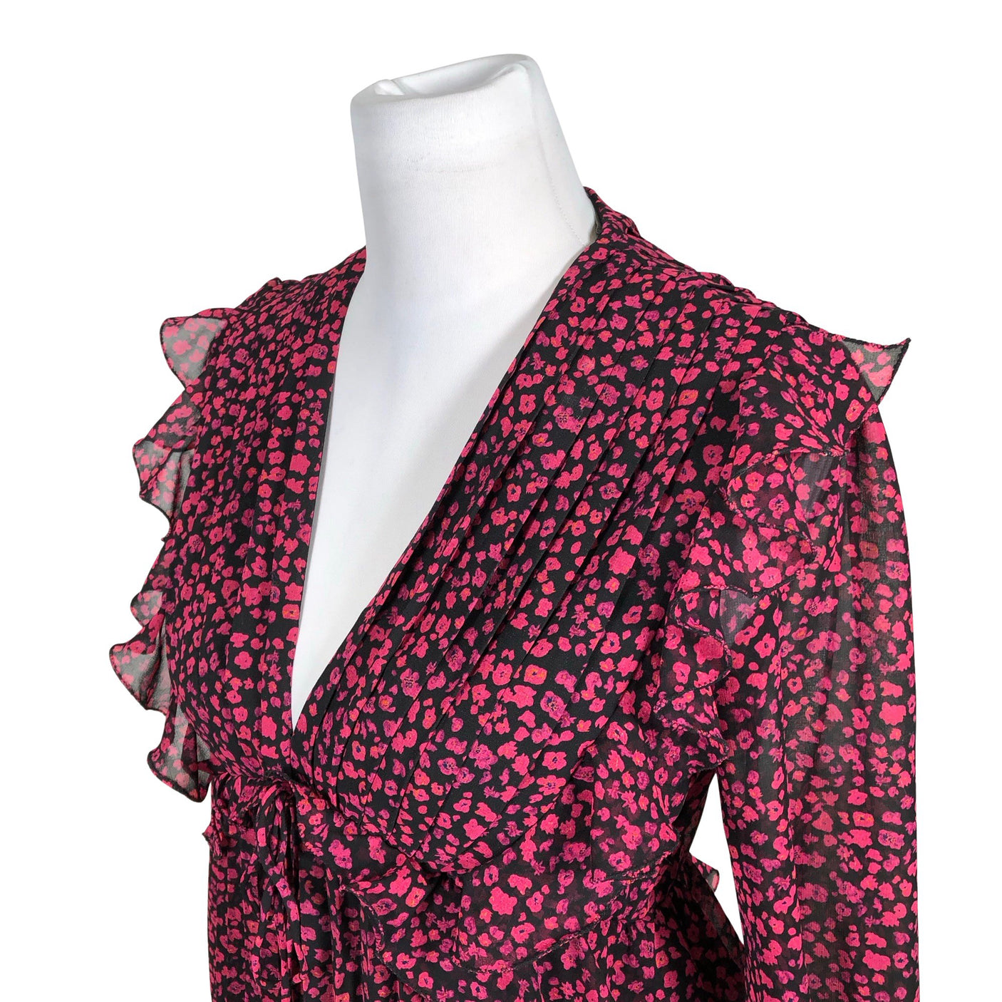 Unisex The Kooples - Schiffon dress, size 36 - Pink (3)