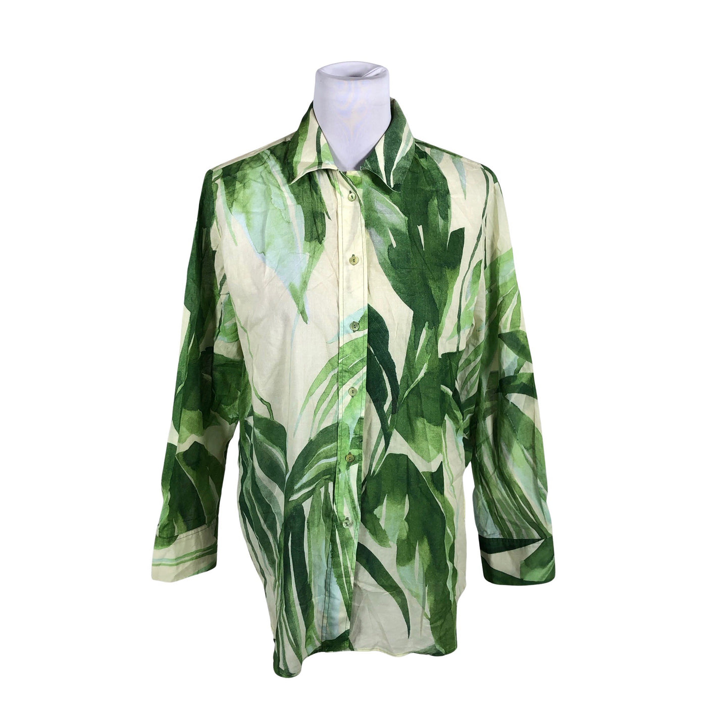 Unisex Massimo Dutti - Collared shirt, size 38 - Green (1)