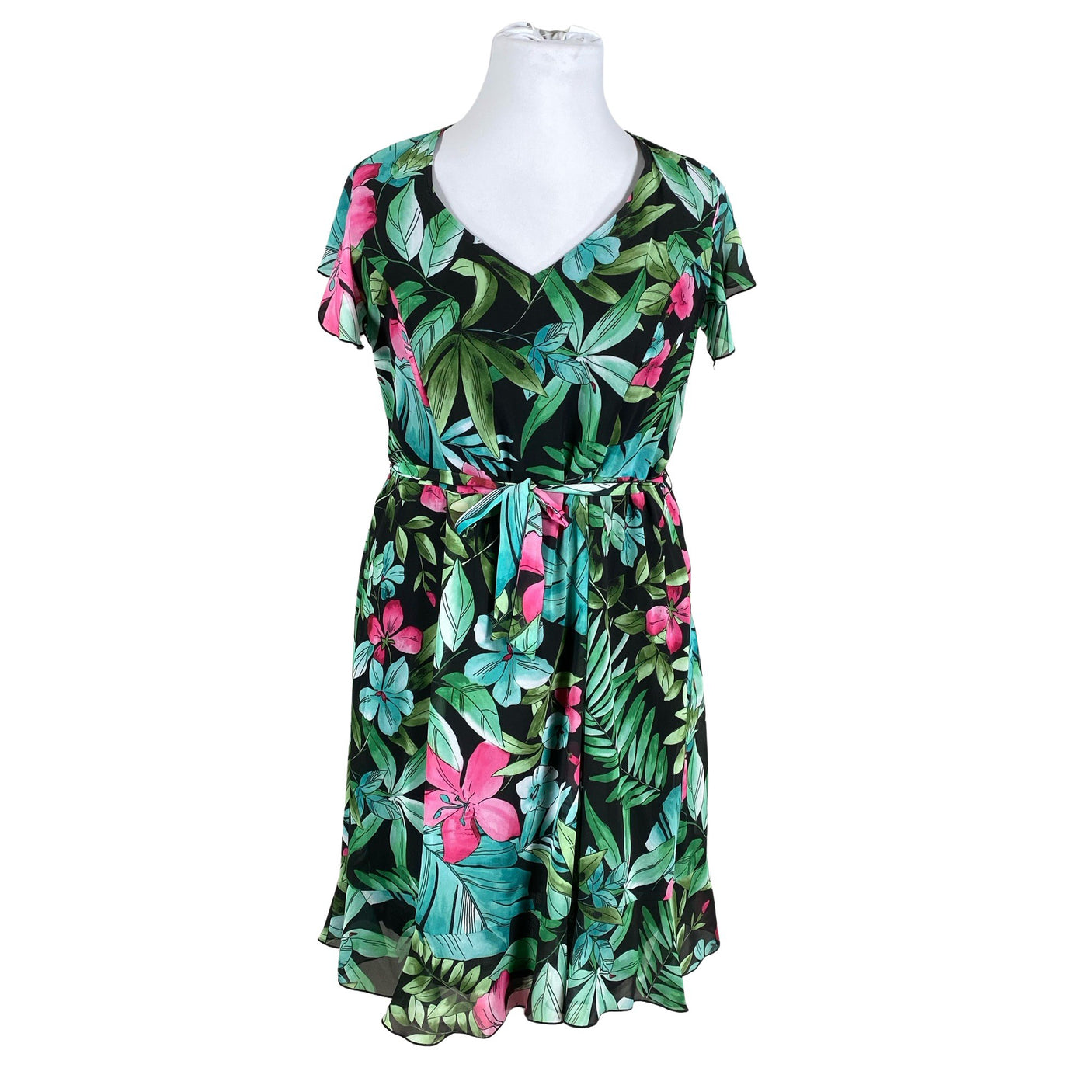 Unisex Gerry Weber - Schiffon dress, size 44 - Green (1)