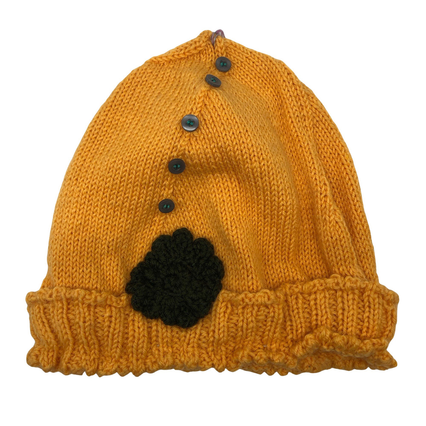 Unisex Handmade - Winter beanie, size 58 - 60 cm - Yellow (1)