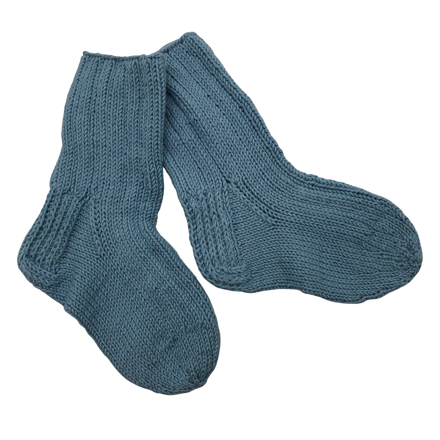 Unisex Handmade - Wool socks, size 37 - Light blue (1)