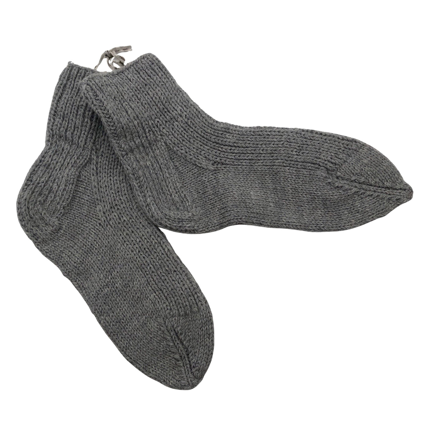 Unisex Handmade - Wool socks, size 39 - Gray (1)