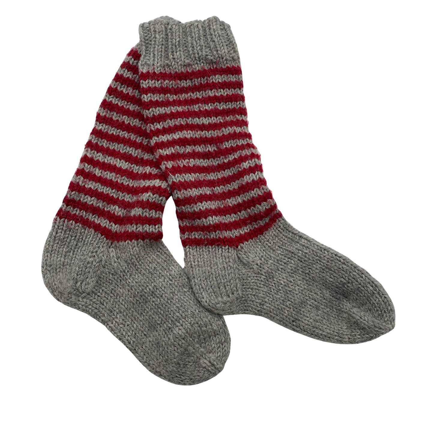 Unisex Handmade - Wool socks, size 26 - Gray (1)