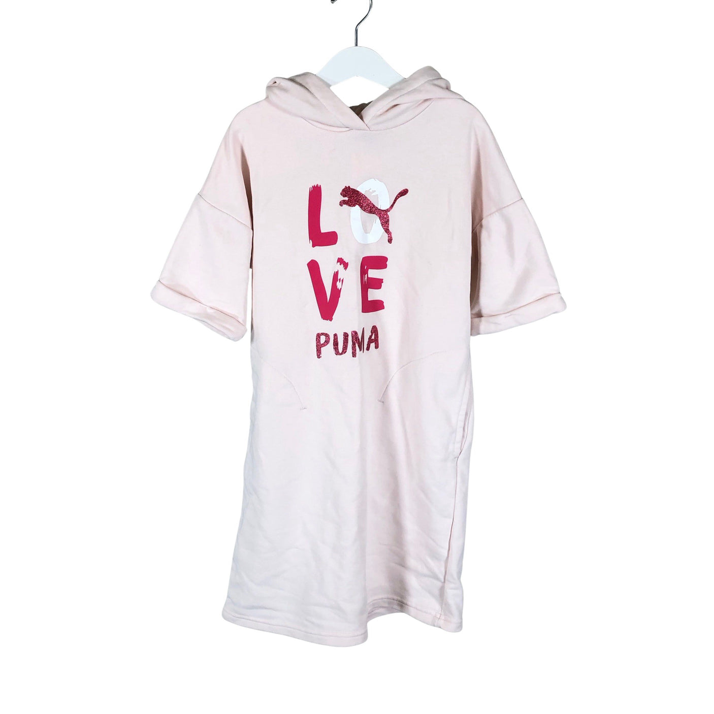 Unisex Puma - Sweatshirt dress, size 146 - 152 - Light pink (1)
