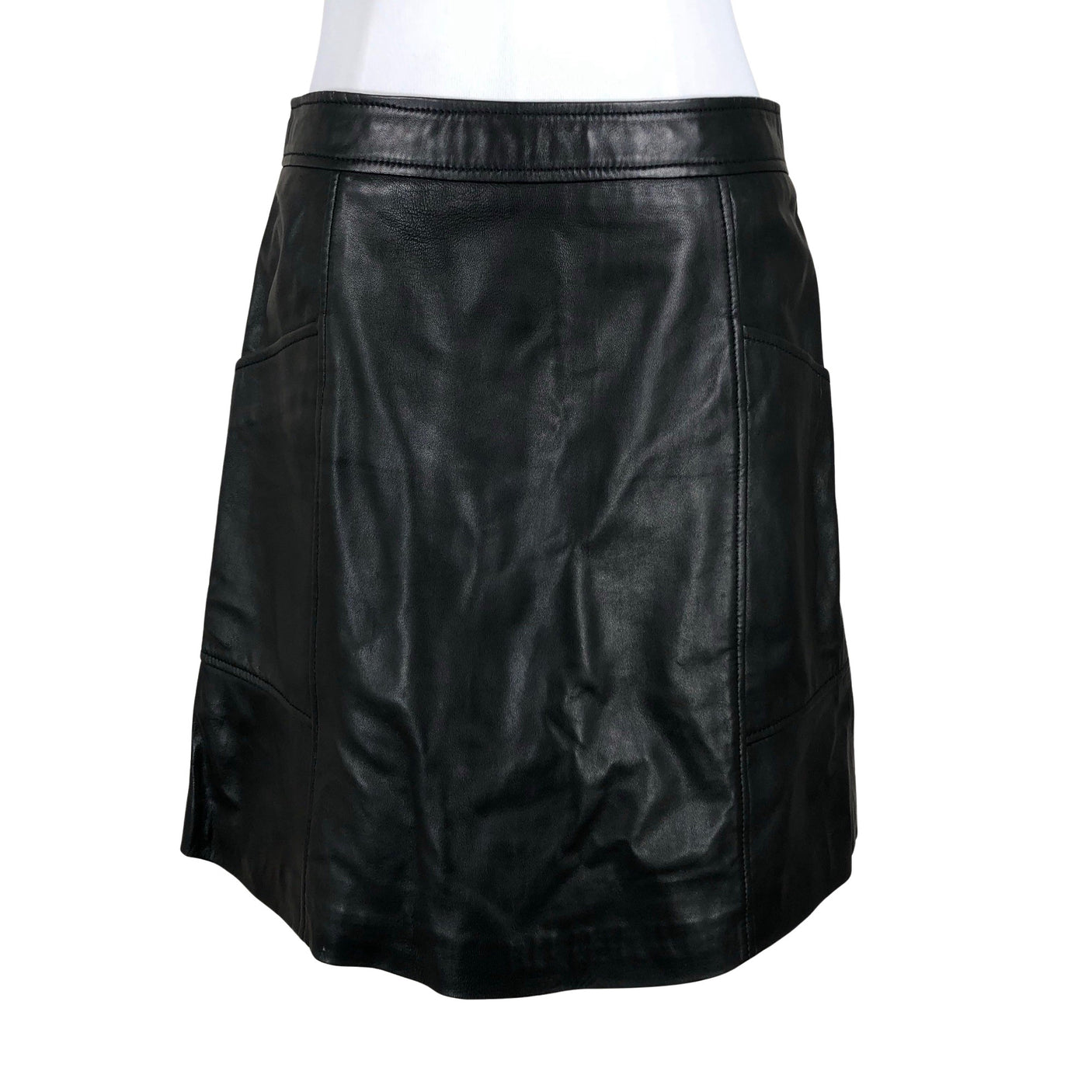 Unisex Part two - Leather skirt, size 38 - Black (1)
