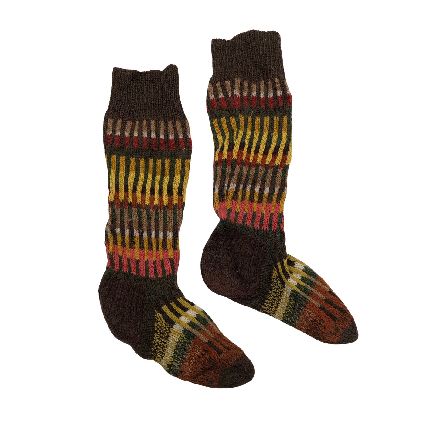 Unisex Handmade - Wool socks, size 38 - Brown (1)