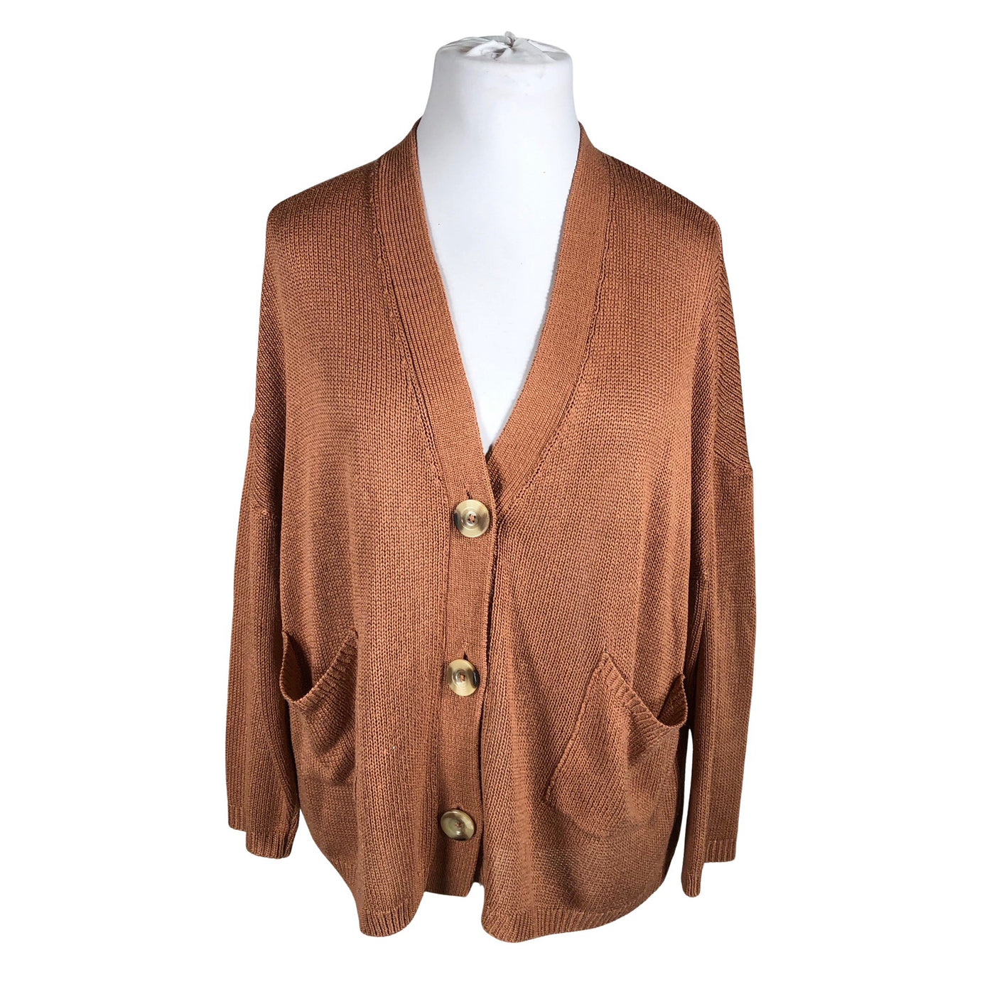 Unisex Lindex - Cardigan, size 42 - Brown (1)